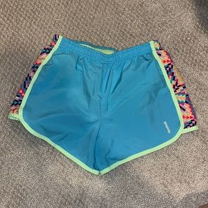Size large girls Reebok athletic shorts with pattern